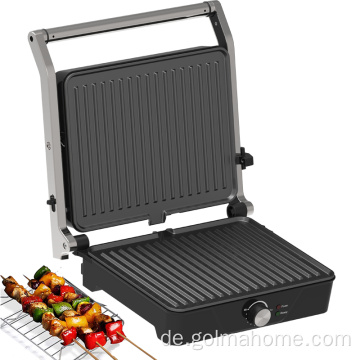 Industrieller kommerzieller Edelstahl vertikal abnehmbarer Ölfach elektrischer Kontakt Panini-Sandwich Pressegrill BBQ Grills